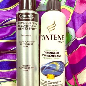 Volume finishing spray & Pantene detangler